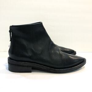 Marselle Drom Black Leather Ankle Boots